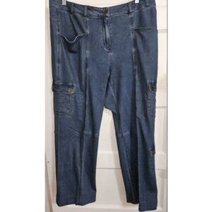 * METRO STYLE Stretch Denim Cargo Jeans Ladies Size 16P
